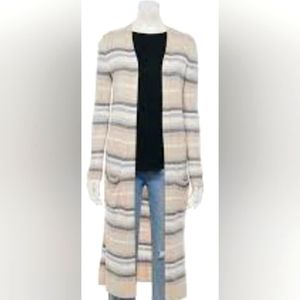 Super Soft Open Front Ribbed Duster